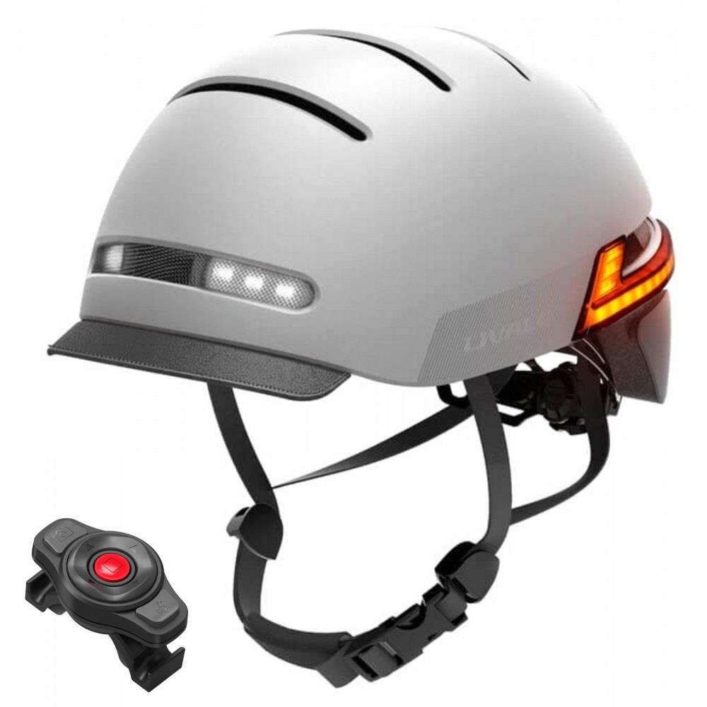  - Incom Group
 Kask rowerowy miejski Livall BH51M Neo BT/LED/SOS 54-58cm szary 6970173153039