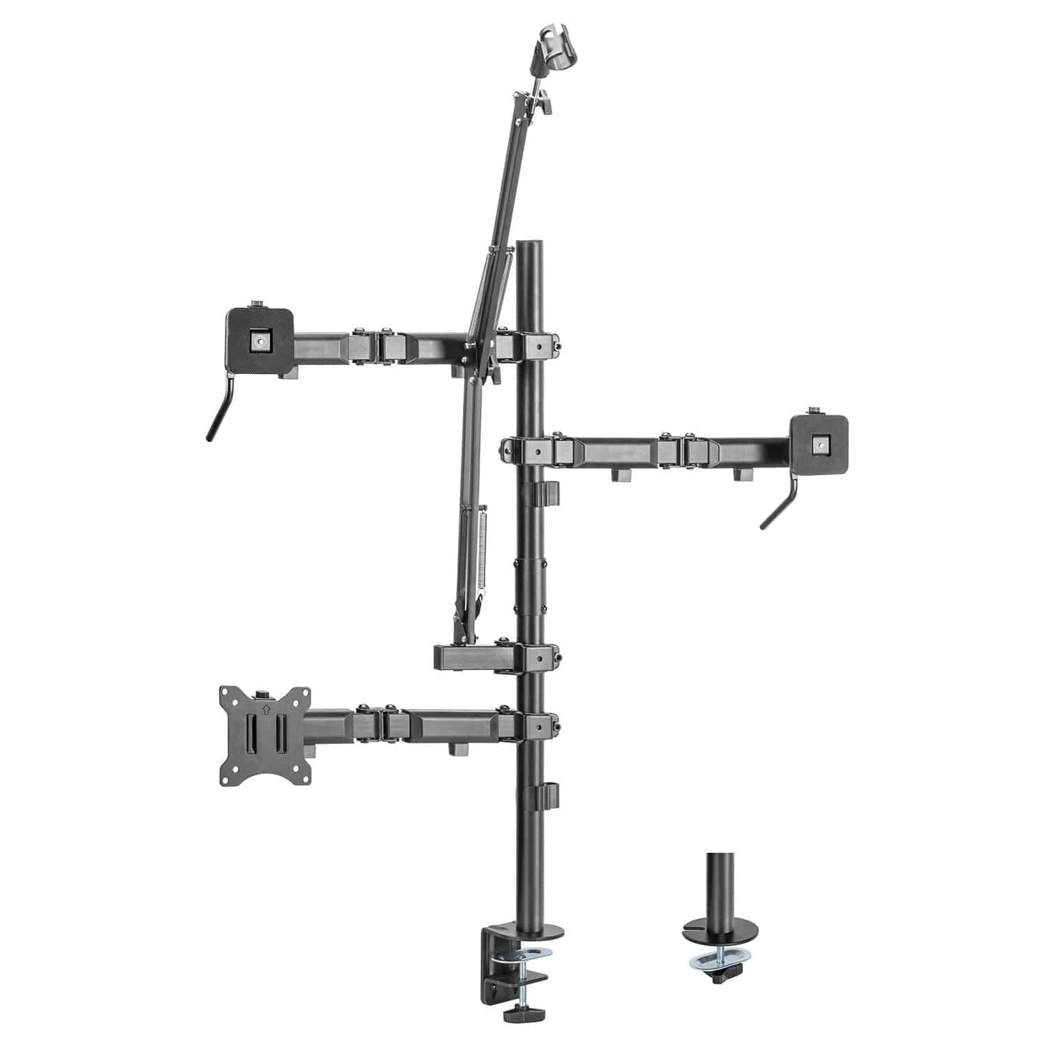 Uchwyt na monitor mikrofon kamerę i naświetlacz NanoRS RS164 All-In-One Studio, YouTube, 17"-32", max. 9kg  - Incom Group
 5902211122890