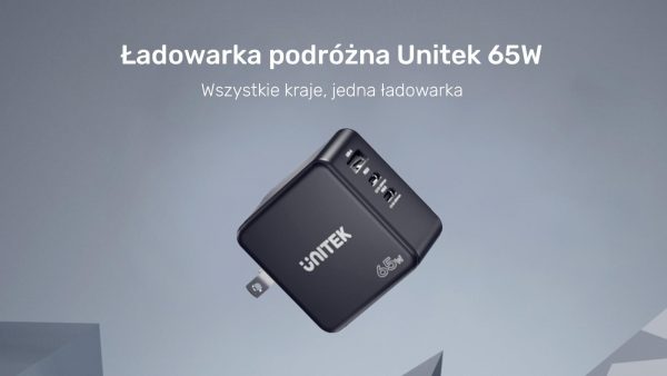 4894160049148  - Incom Group
 Ładowarka Sieciowa Unitek P1117B 3 porty, PD 65W, GaN, podróżna