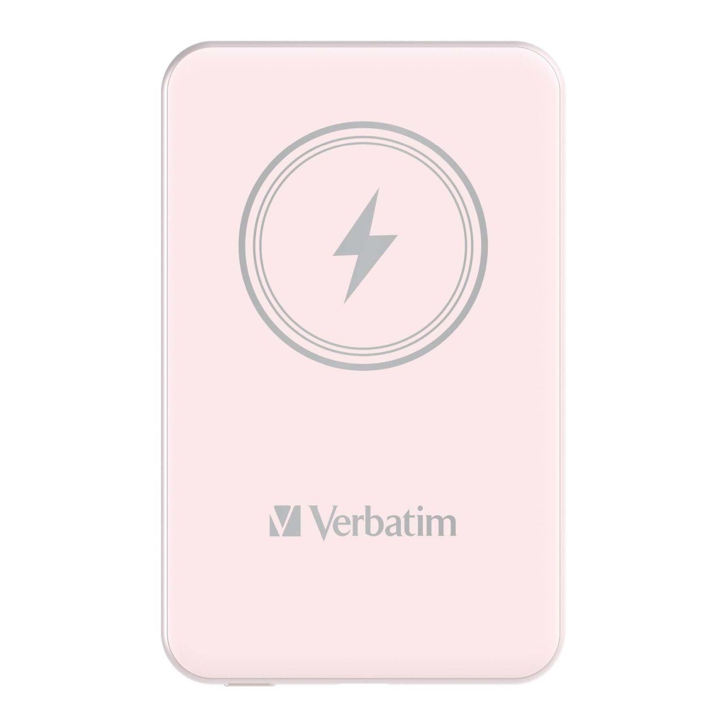  - Incom Group
 0023942322436 Powerbank Verbatim Charge 'n' Go Magnetic Wireless 5000mAh USB-C PD 3.0 Pink