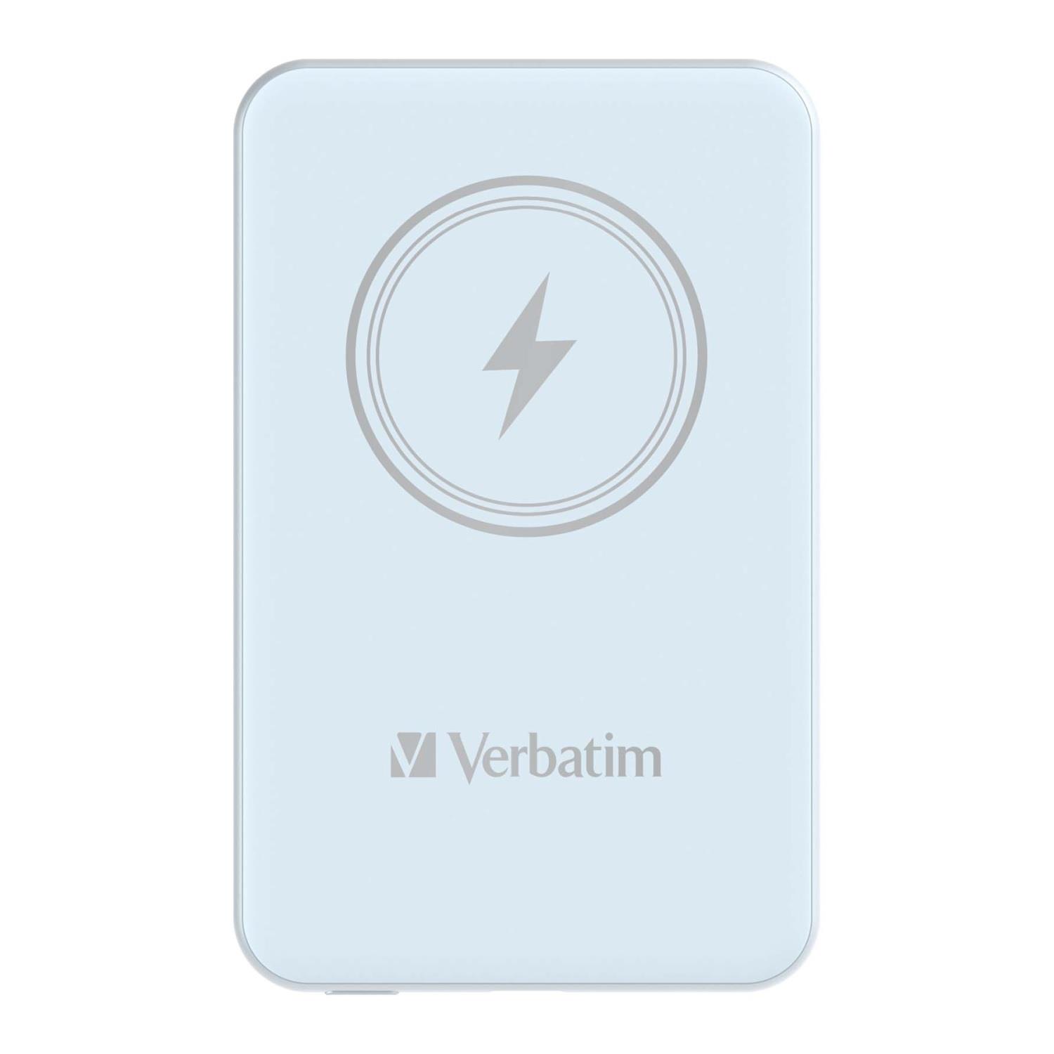 Powerbank Verbatim Charge 'n' Go Magnetic Wireless 5000mAh USB-C PD 3.0 Blue 0023942322429  - Incom Group
