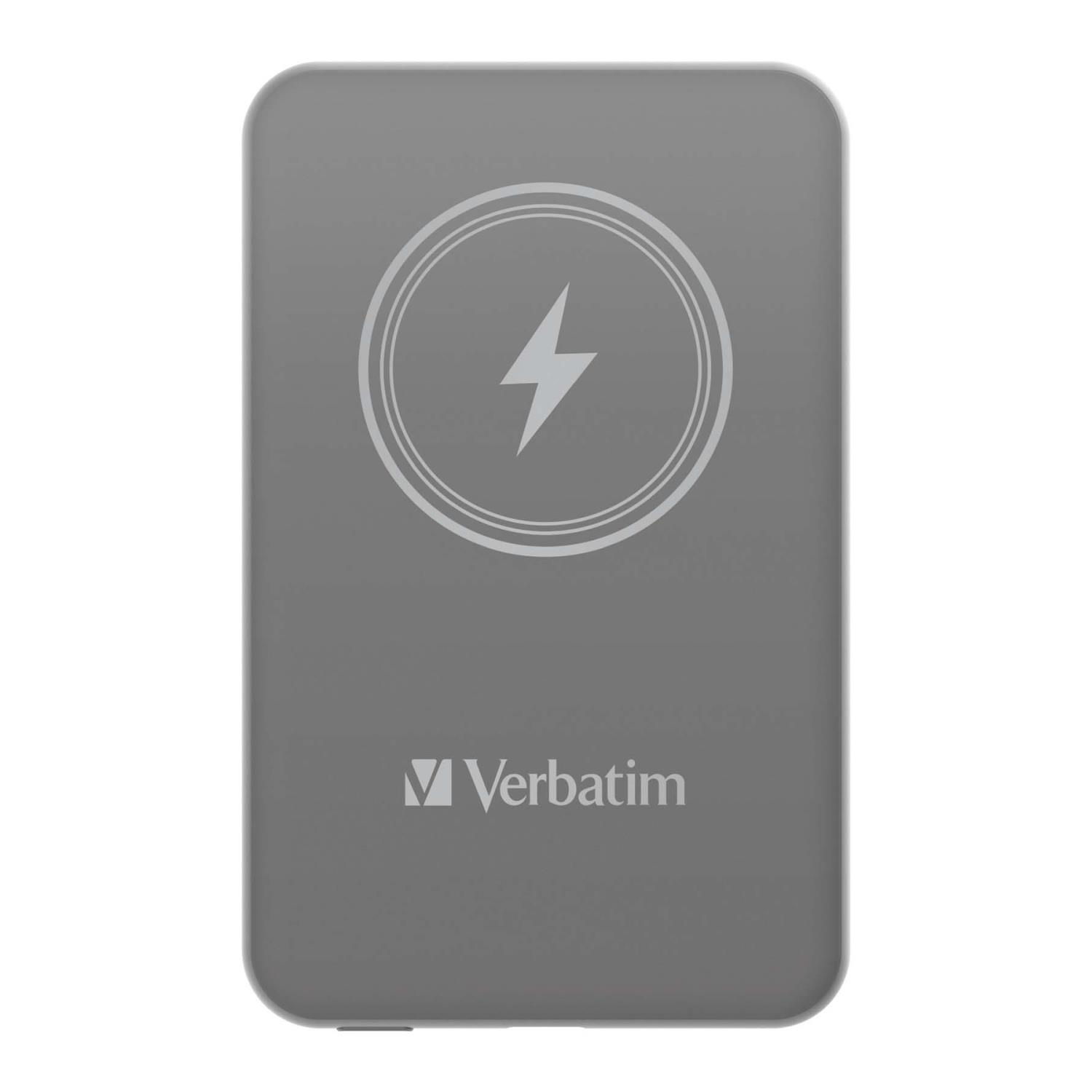  - Incom Group
 0023942322443 Powerbank Verbatim Charge 'n' Go Magnetic Wireless 5000mAh USB-C PD 3.0 Grey