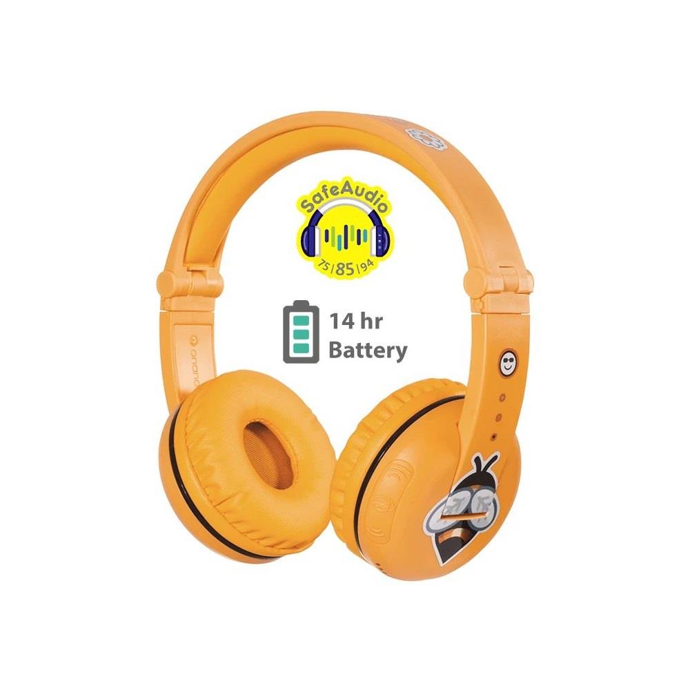 Słuchawki z mikrofonem BuddyPhones Play Yellow Bluetooth dla dzieci 75/85/94dB 4029599089193  - Incom Group
