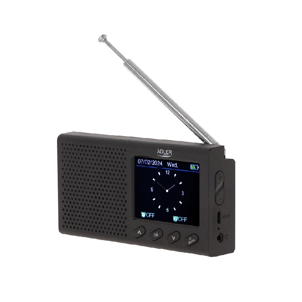 5905575902009  - Incom Group
 Radio przenośne Adler AD 1198 wyświetlacz LCD, Bluetooth, zegar