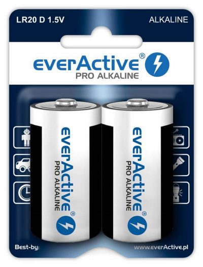 Baterie alkaliczne D/LR20 everActive Pro Alkaline 2 sztuki  - Incom Group
 5903205770301