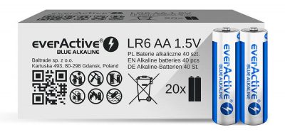 5903205771674 Baterie alkaliczne AA/LR6 everActive Blue Alkaline 40 sztuk, edycja limitowana  - Incom Group
