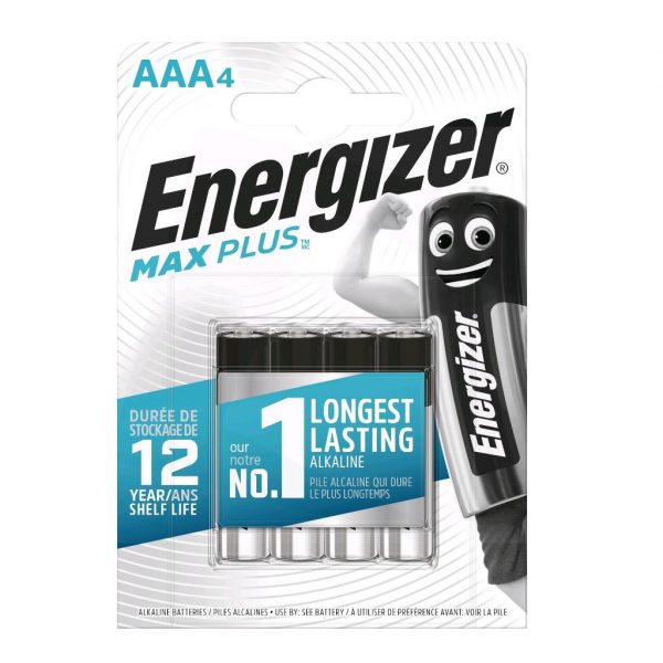 Bateria alkaliczna Energizer MAX Plus AAA / LR03 - 4 sztuki (blister) 7638900437461  - Incom Group
