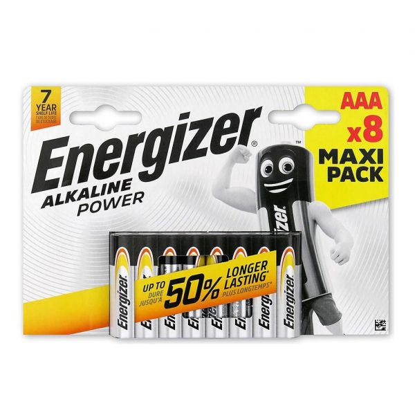 Bateria alkaliczna Energizer Alkaline Power AAA / LR03 - 8 sztuk (blister) 7638900410662  - Incom Group
