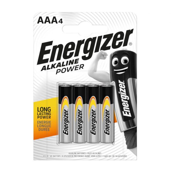 Bateria alkaliczna Energizer Alkaline Power AAA / LR03 - 4 sztuki (blister) 7638900247893  - Incom Group
