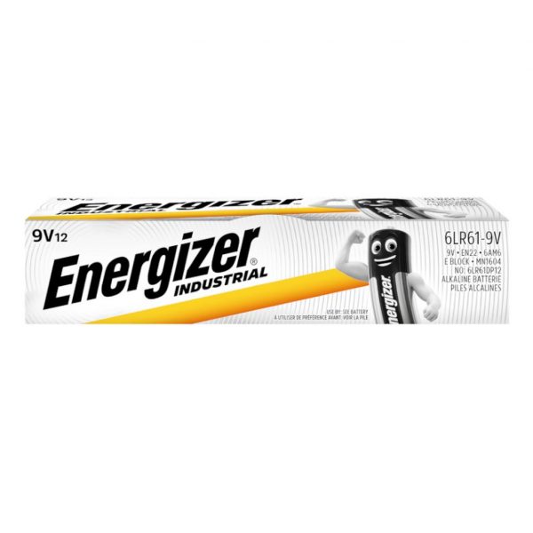 7638900361094 Bateria alkaliczna Energizer Industrial 6LR61 9V - 12 sztuk  - Incom Group
