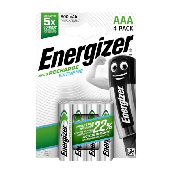 Akumulatorki Energizer R03/AAA Ni-MH 800mAh Extreme - 4 sztuki  - Incom Group
 7638900416879