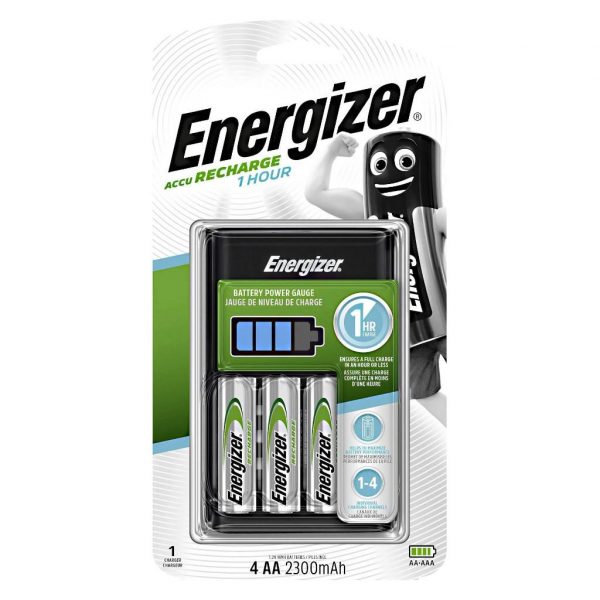 Ładowarka akumulatorków Ni-MH Energizer 1 hour + 4 x R6/AA 2300 mAh  - Incom Group
 7638900421248