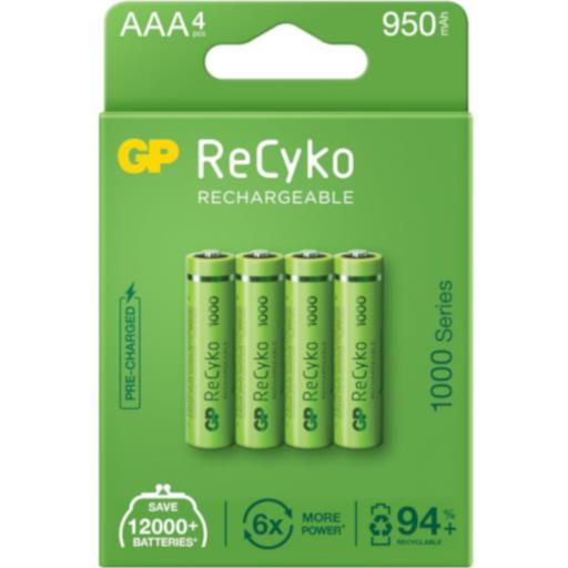  - Incom Group
 Akumulatorki AAA / R03 GP ReCyko 1000 Series Ni-MH 950mAh 4 sztuki 4891199186585