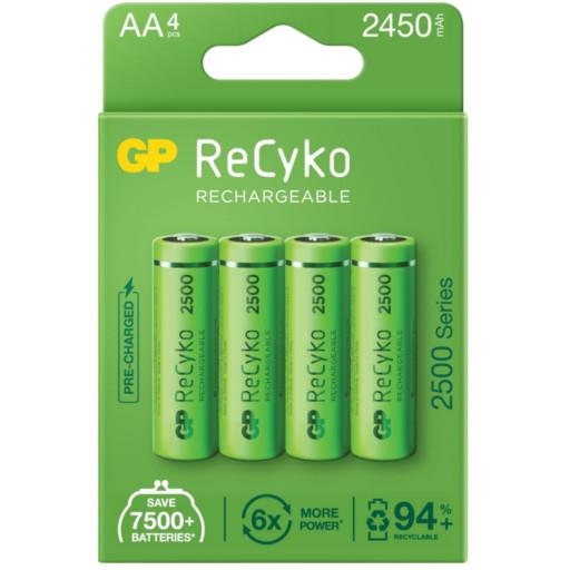 Akumulatorki AA / R6 GP ReCyko 2500 Series Ni-MH 2450mAh blister 4 sztuki  - Incom Group
 4891199197918