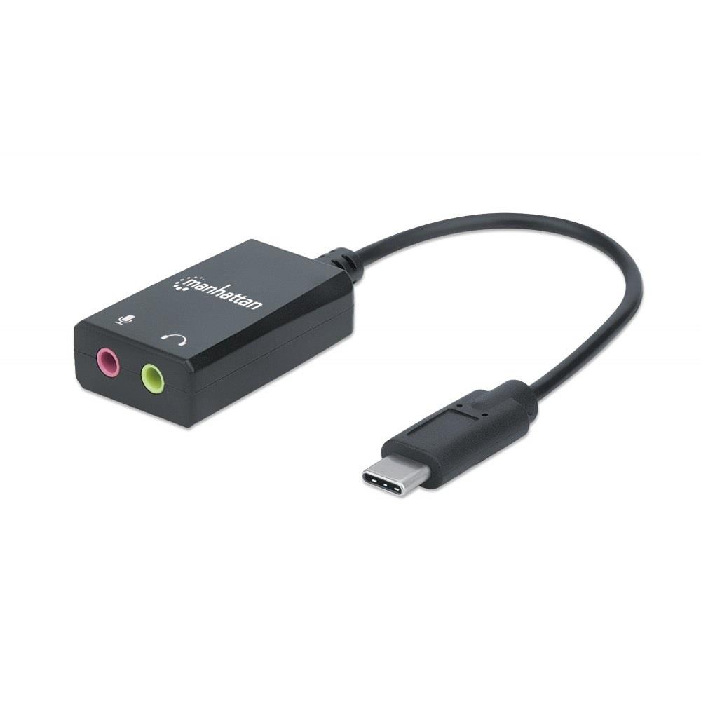 Karta dźwiękowa zewnętrzna Manhattan Audio Stereo 2.1 / USB-C 0766623153317  - Incom Group
