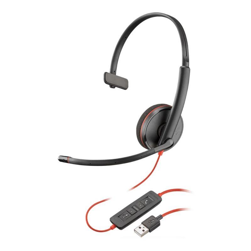  - Incom Group
 Słuchawki z mikrofonem Poly Blackwire 3210 Monaural USB-A Headset (Bulk) 0197497213775