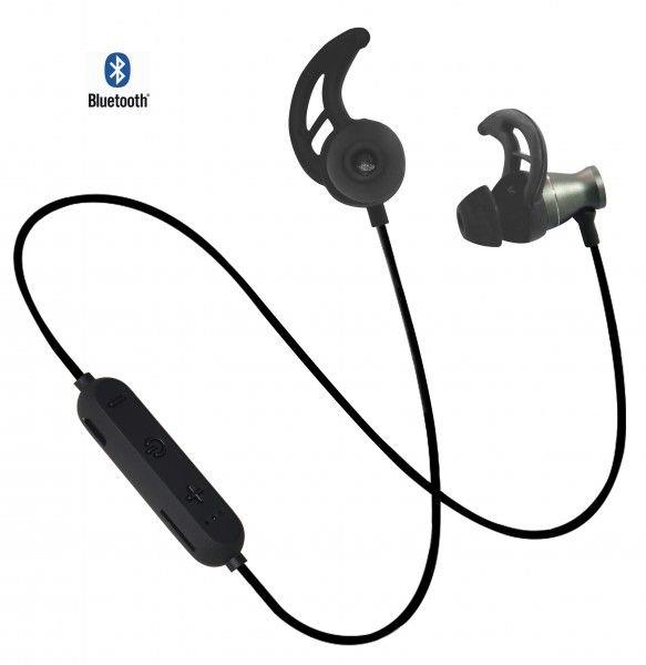  - Incom Group
 Słuchawki z mikrofonem Rebeltec BOLT bezprzewodowa Bluetooth stereo sportowe czarno-srebrne 5902539601121