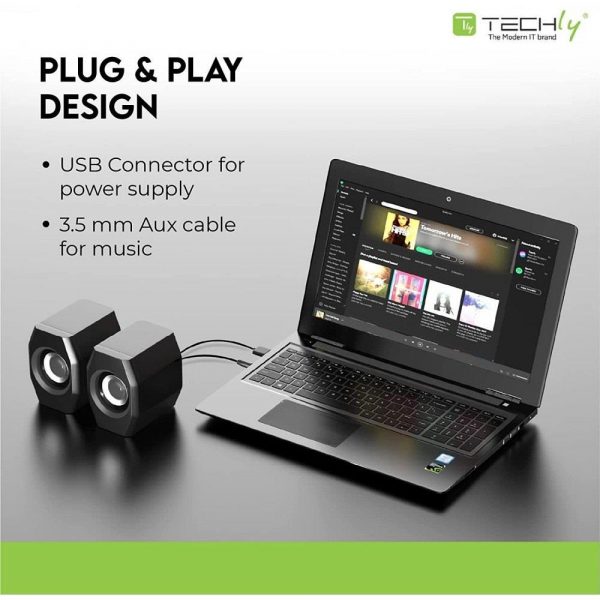 Głośniki komputerowe Techly 2+0 6W USB  - Incom Group
 8059018363258