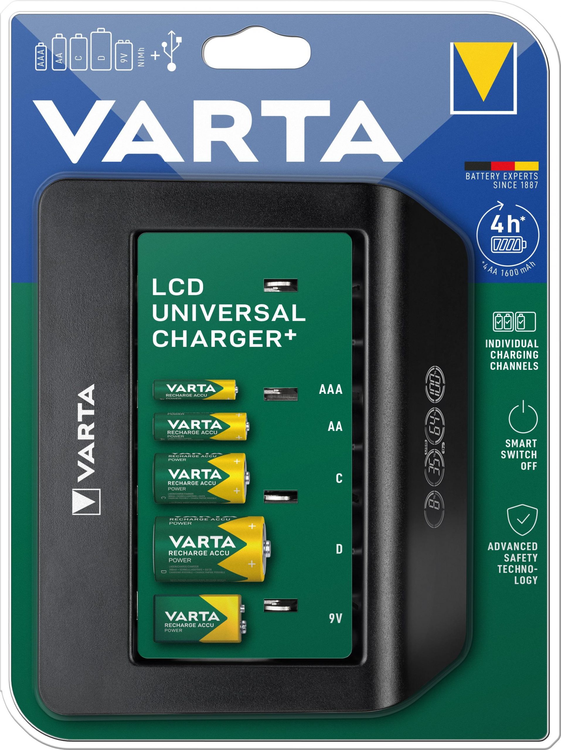  - Incom Group
 Ładowarka akumulatorków VARTA LCD UNIVERSAL CHARGER+ 4008496988334