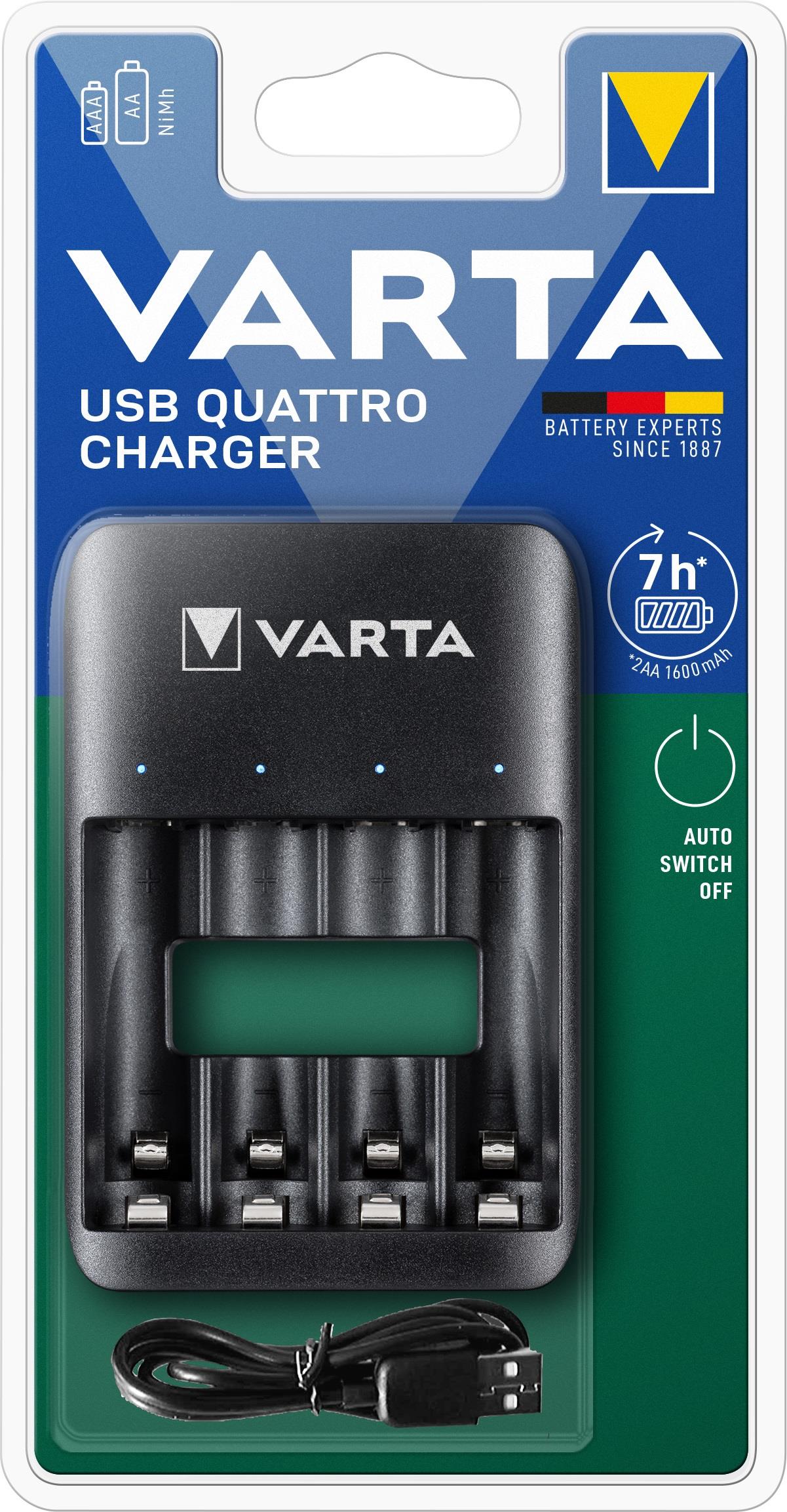 4008496996421 Ładowarka akumulatorków VARTA VALUE USB QUATTRO CHARGER  - Incom Group
