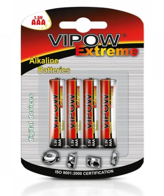  - Incom Group
 5901436753537 Baterie alkaliczne AAA VIPOW Extreme LR03 4szt./bl.