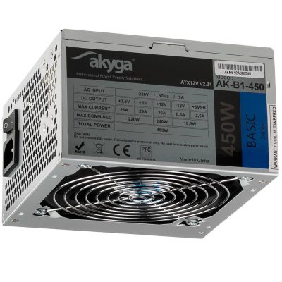  - Incom Group
 Zasilacz ATX 450W Akyga Basic AK-B1-450 Fan12cm P4 3xSATA 5901720130327