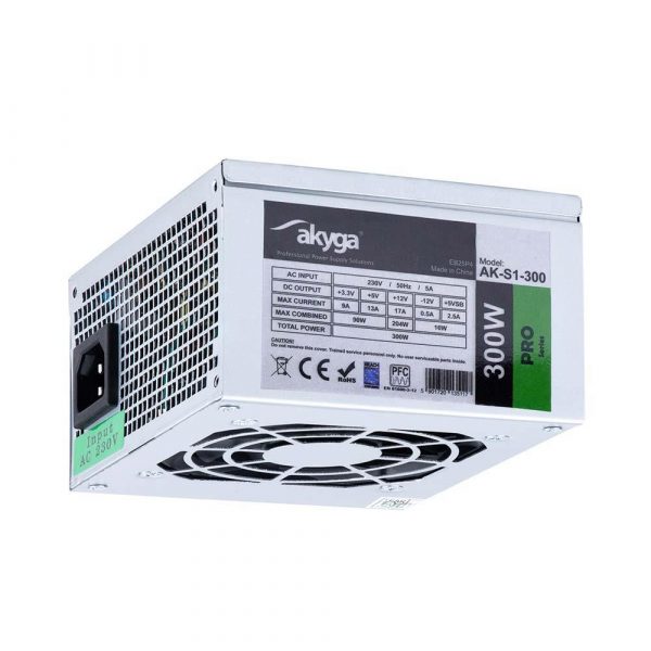  - Incom Group
 Zasilacz SFX Akyga AK-S1-300 300W 80mm Spraw >70% 5901720135117