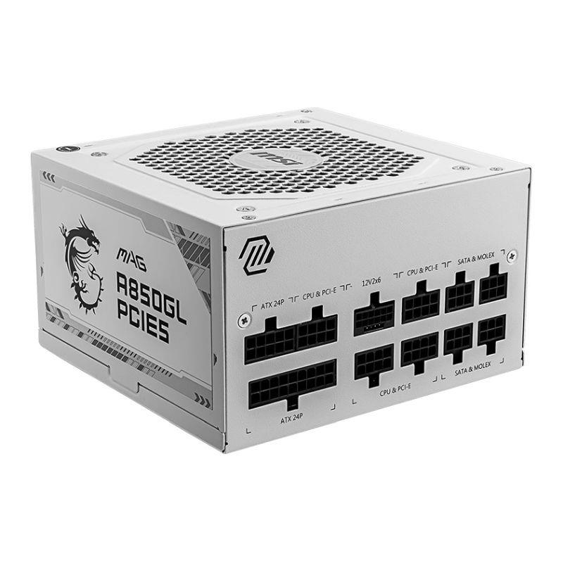 4711377115391  - Incom Group
 Zasilacz MSI MAG A850GL PCIE5 WHITE 850W 120mm 80plus Gold aPFC