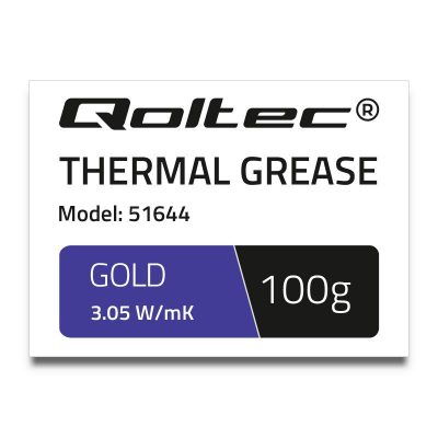 Pasta termoprzewodząca Qoltec 3.05 W/m-K | 100g | złota  - Incom Group
 5901878516448