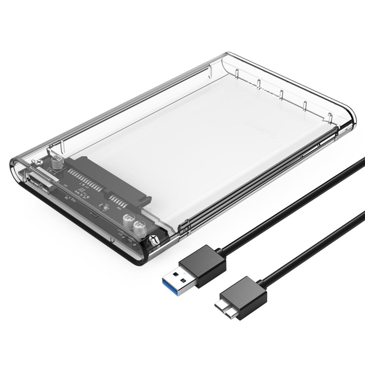 Obudowa na dysk Orico 2139U3-CR-EP HDD/SSD 2,5" USB 3.1, 5 Gbps, clear 6936761871266  - Incom Group
