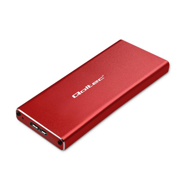 Obudowa/kieszeń Qoltec na dysk M.2 SSD | SATA | NGFF | USB 3.0 | Super speed 5Gb/s | 2TB | Czerwony  - Incom Group
 5901878518312