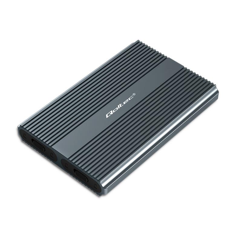 5901878522739  - Incom Group
 Obudowa/kieszeń Qoltec na dysk M.2 SSD | SATA | NVMe | USB-C | DUAL 2 x 2TB