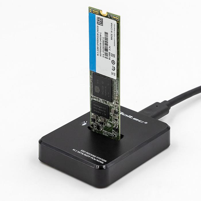 Stacja dokująca Qoltec dysków SSD M.2 SATA/PCIe | NGFF/NVMe | USB 3.1  - Incom Group
 5901878503134