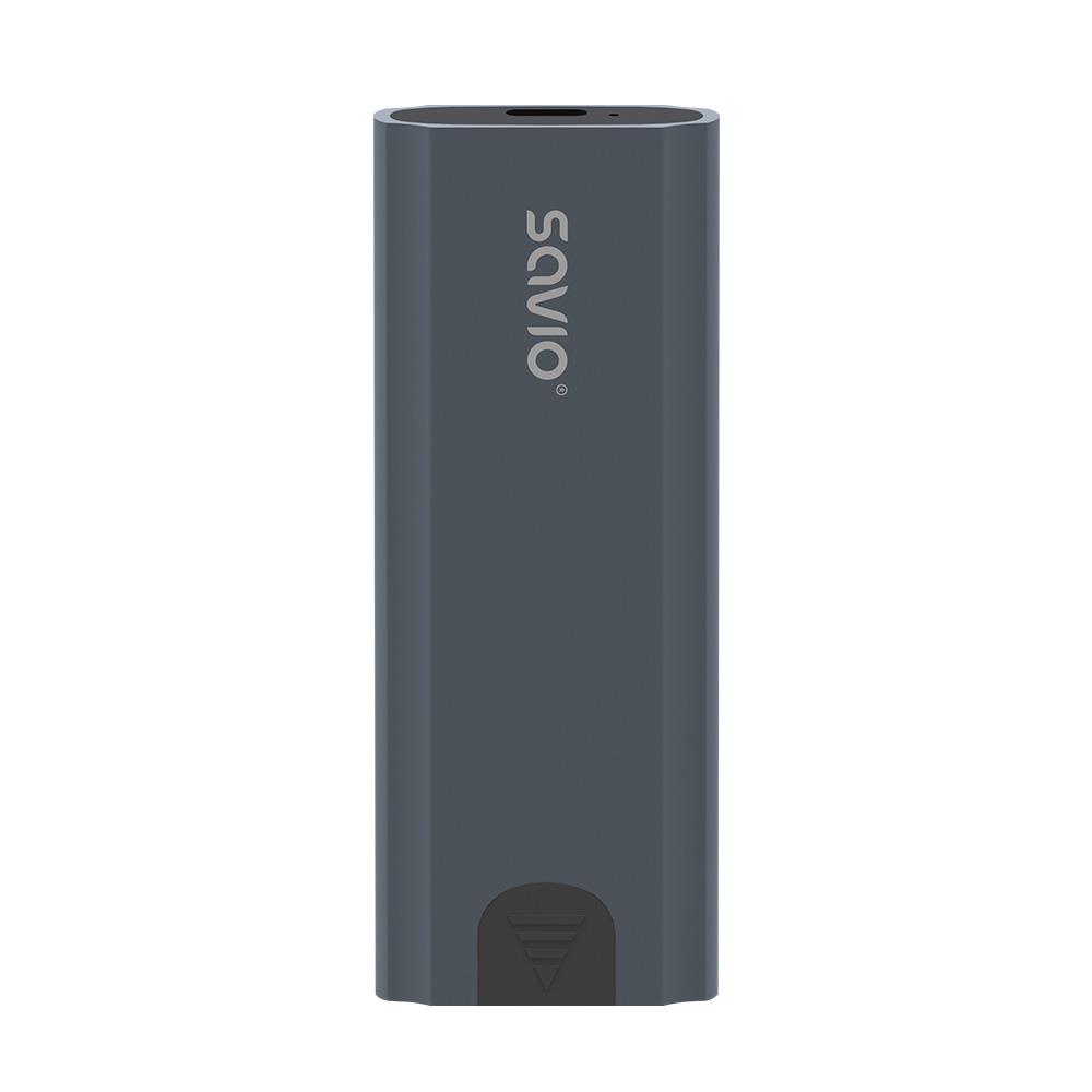 Obudowa na dysk M.2 SDD NVMe SAVIO AK-67, USB 3.1 Gen.2, 10 Gbps, szara 5901986048183  - Incom Group
