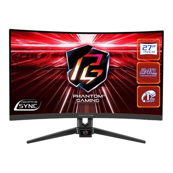 4710483941221 Monitor ASRock 27" Curved Phantom Gaming Monitor PG27F15RS1A 2xHDMI DP głośniki 2x2W  - Incom Group
