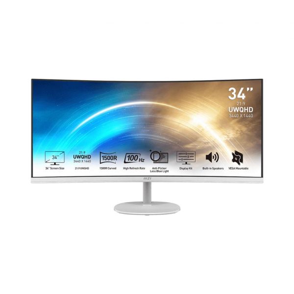 Monitor MSI 34" PRO MP341CQW 2xHDMI DP głośniki 4719072978198  - Incom Group
