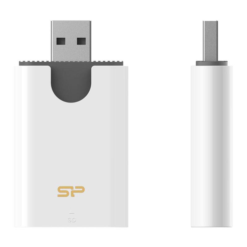 Czytnik kart pamięci Silicon Power Combo USB 3.2 Gen 1 SD/microSD/MMC biały 4713436146643  - Incom Group
