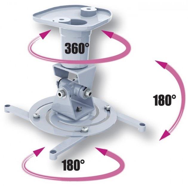 8054529022397  - Incom Group
 Ramię do projektora Techly 22 cm. 10kg, sufitowe, białe