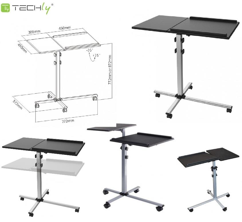  - Incom Group
 Stolik prezentacyjny Techly do projektora/notebooka, mobilny czarny 8051128101485