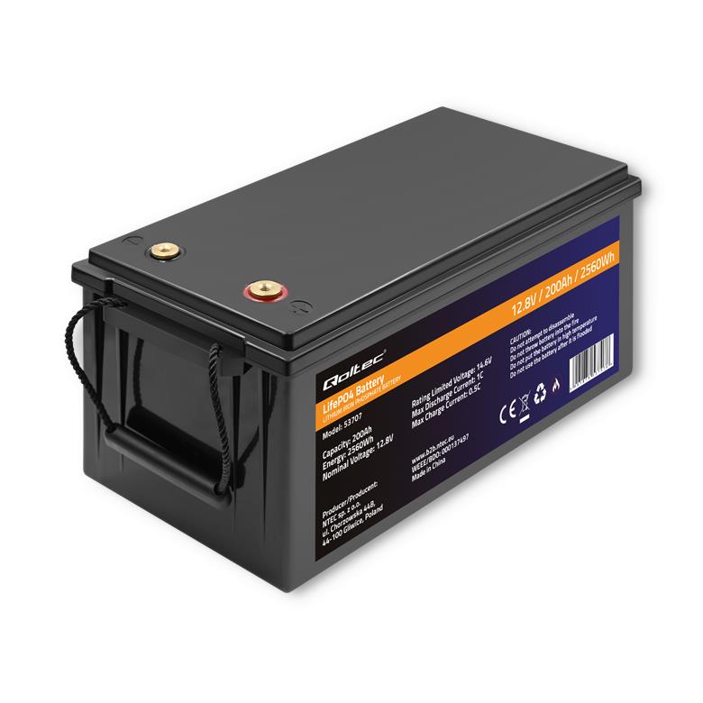  - Incom Group
 5901878537078 Akumulator LiFePO4 Qoltec Litowo-Żelazowo-Fosforanowy | 12.8V | 200Ah | 2560Wh | BMS