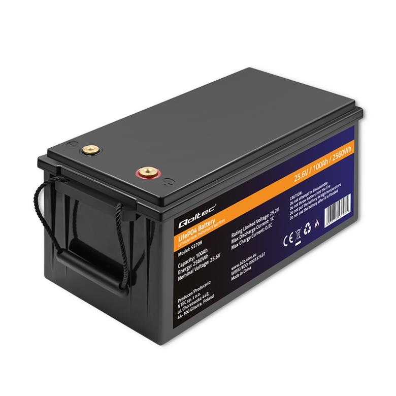  - Incom Group
 5901878537085 Akumulator LiFePO4 Qoltec Litowo-Żelazowo-Fosforanowy | 25.6V | 100Ah | 2560Wh | BMS