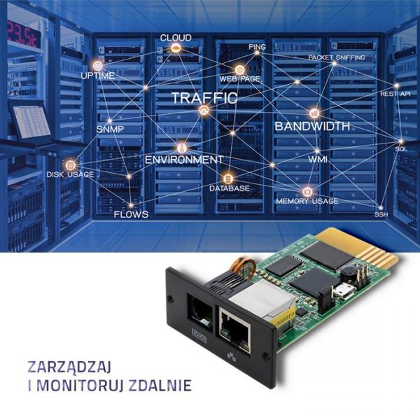 5901878503905 Moduł SNMP Qoltec do 3-fazowego zasilacza UPS  - Incom Group
