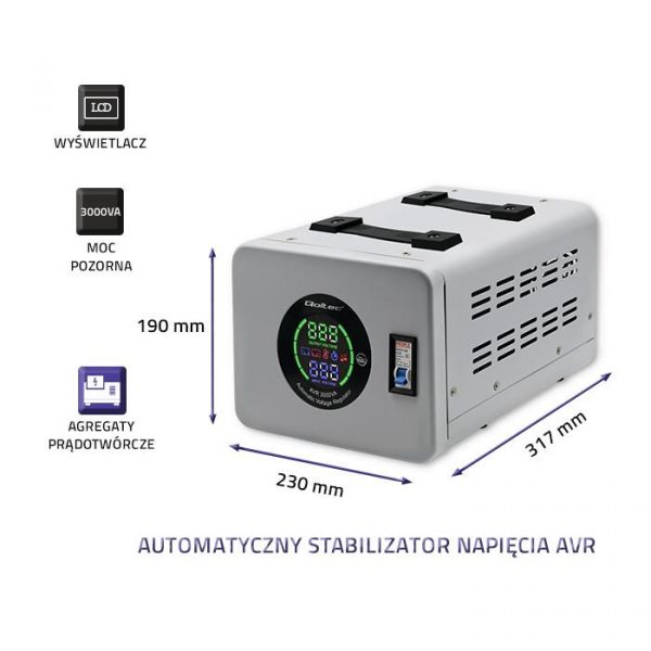  - Incom Group
 5901878507255 Stabilizator napięcia AVR Qoltec 3000VA