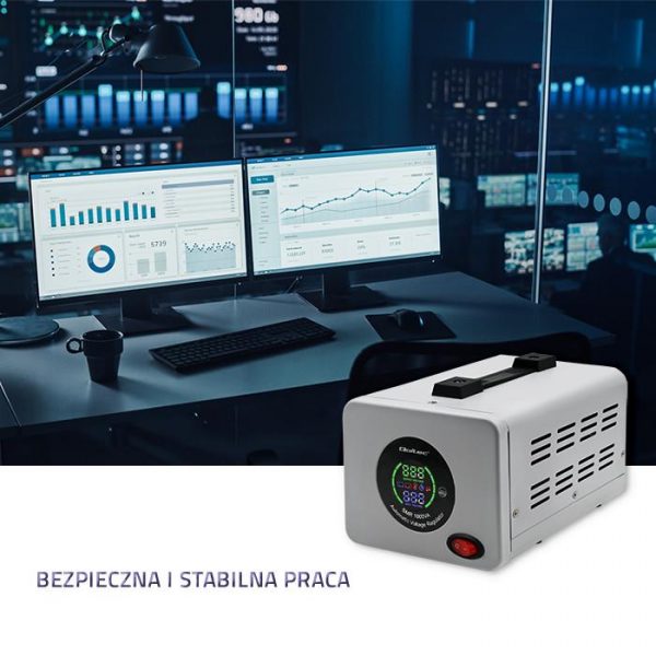 Stabilizator napięcia AVR PRO Qoltec 1000VA 3% 5901878507286  - Incom Group
