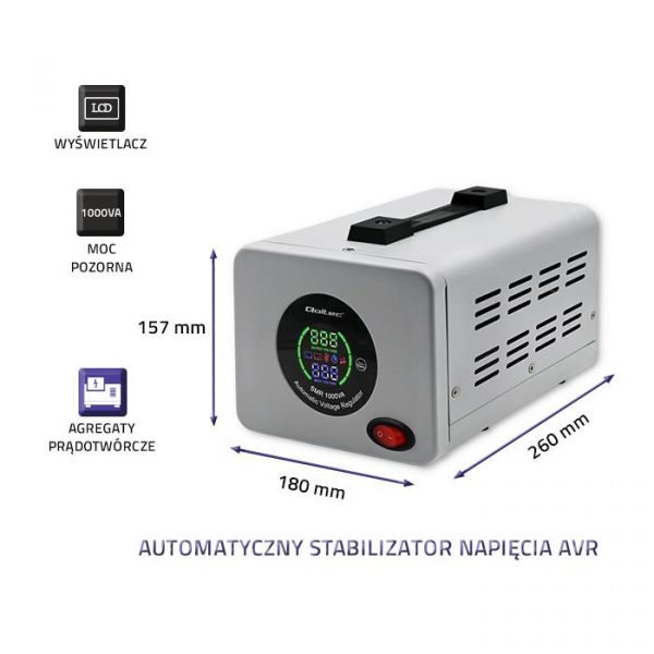  - Incom Group
 Stabilizator napięcia AVR PRO Qoltec 1000VA 3% 5901878507286