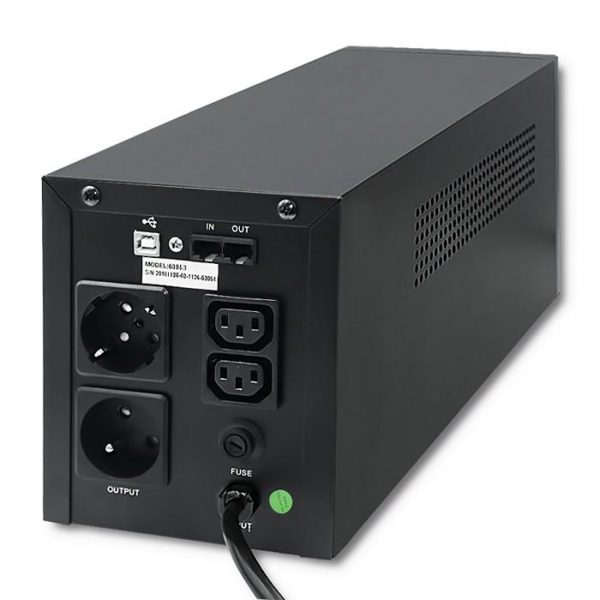 5901878539539 Zasilacz awaryjny UPS Qoltec MONOLITH 1000VA | 600W | LCD | USB  - Incom Group
