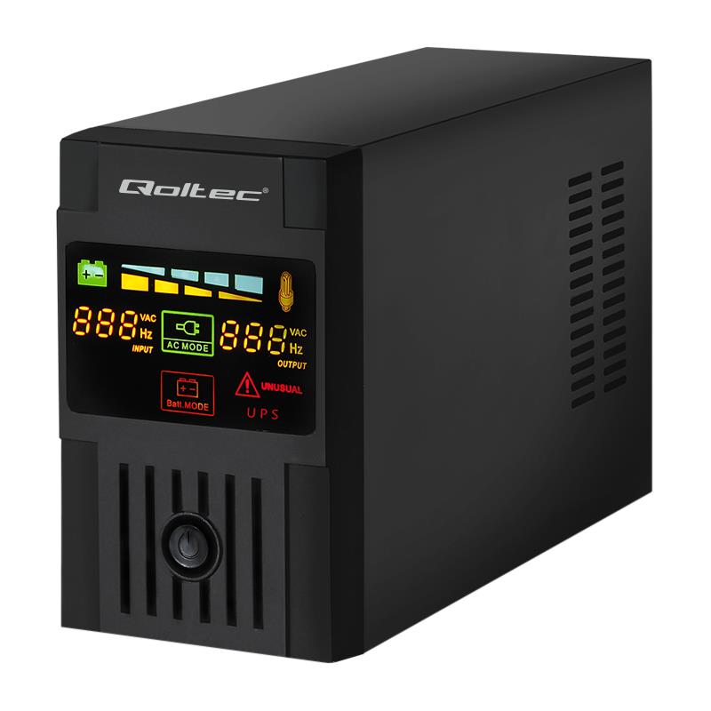 Zasilacz awaryjny UPS Qoltec MONOLITH 1000VA | 600W | LCD | USB 5901878539539  - Incom Group
