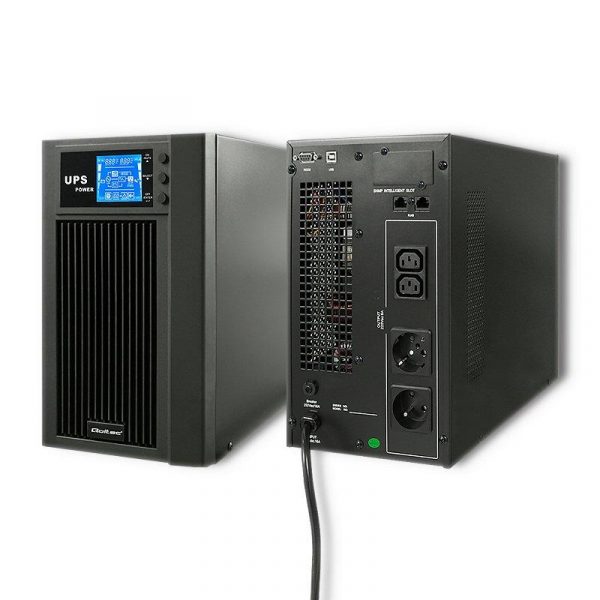 5901878530437 Zasilacz awaryjny UPS Qoltec | On-line | Pure Sine Wave | 3kVA | 2.4kW | LCD | USB  - Incom Group
