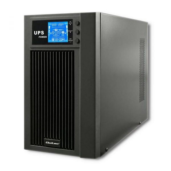  - Incom Group
 5901878530437 Zasilacz awaryjny UPS Qoltec | On-line | Pure Sine Wave | 3kVA | 2.4kW | LCD | USB