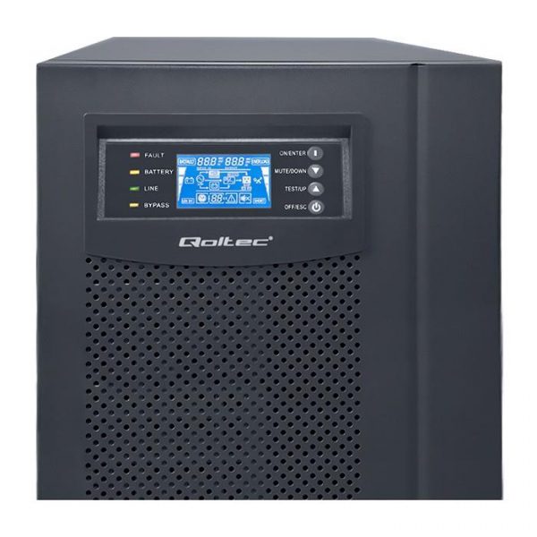 5901878530444  - Incom Group
 Zasilacz awaryjny UPS Qoltec | On-line | Pure Sine Wave | 10kVA | 8kW | LCD | USB